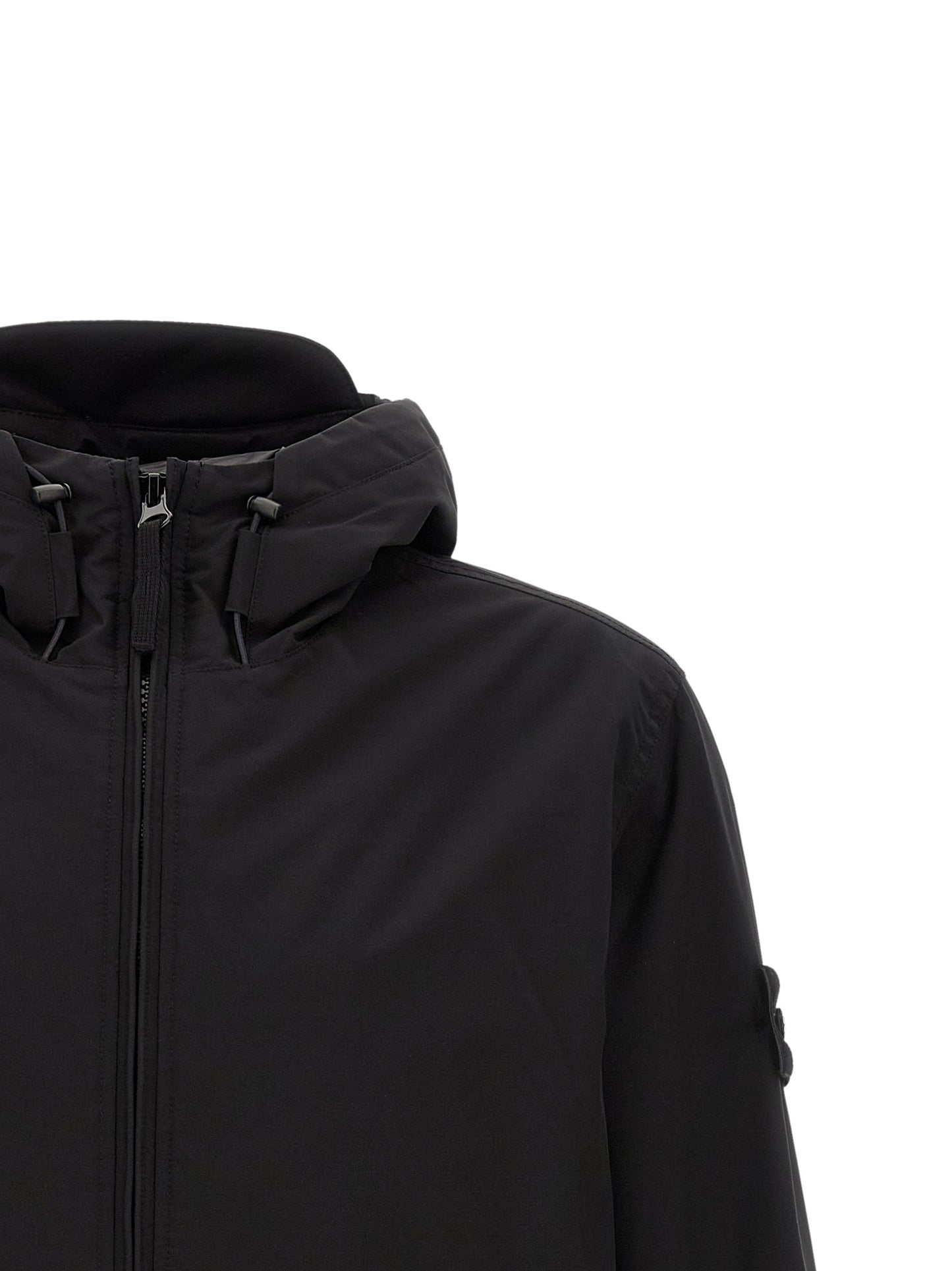 Black Polyester Shell Jacket