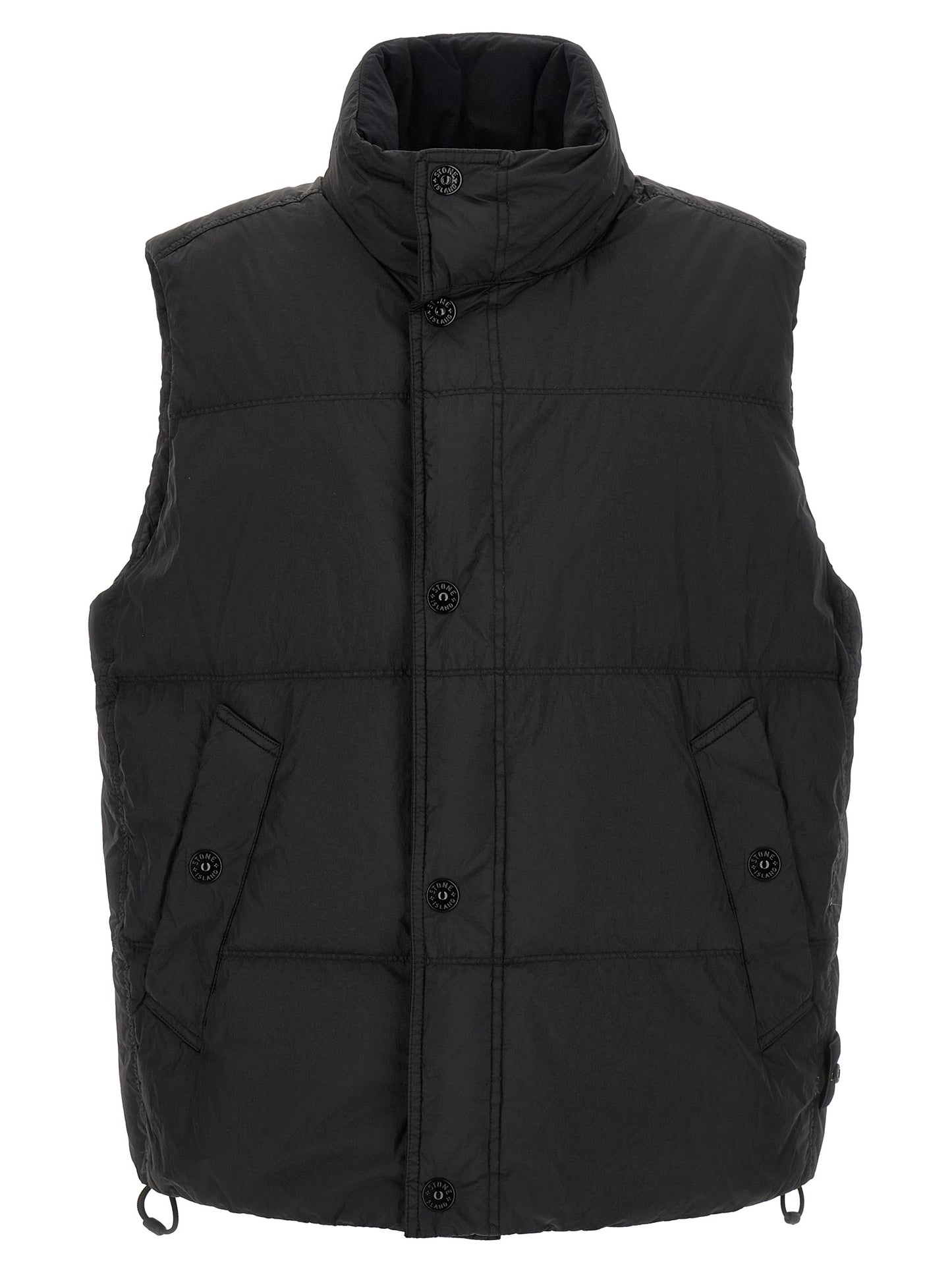 Black Polyamide Sleeveless Jacket