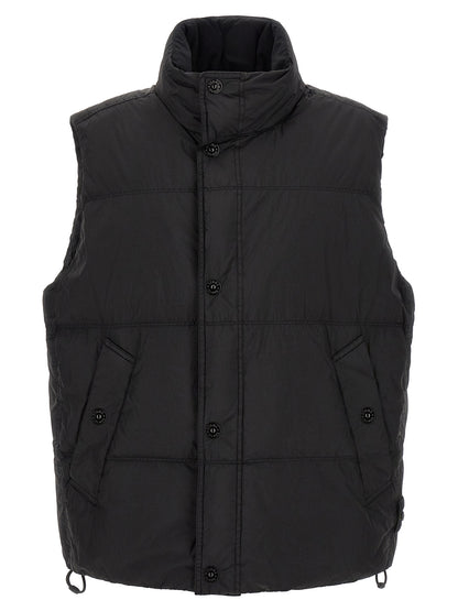 Black Polyamide Sleeveless Jacket