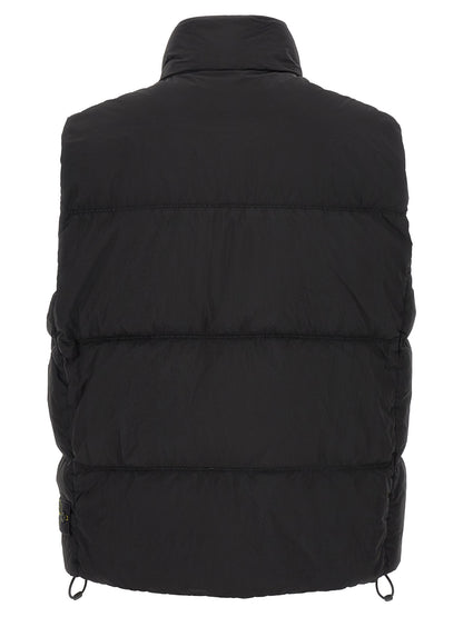 Black Polyamide Sleeveless Jacket