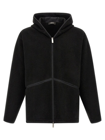 Black Polyester Shell Jacket