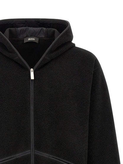 Black Polyester Shell Jacket