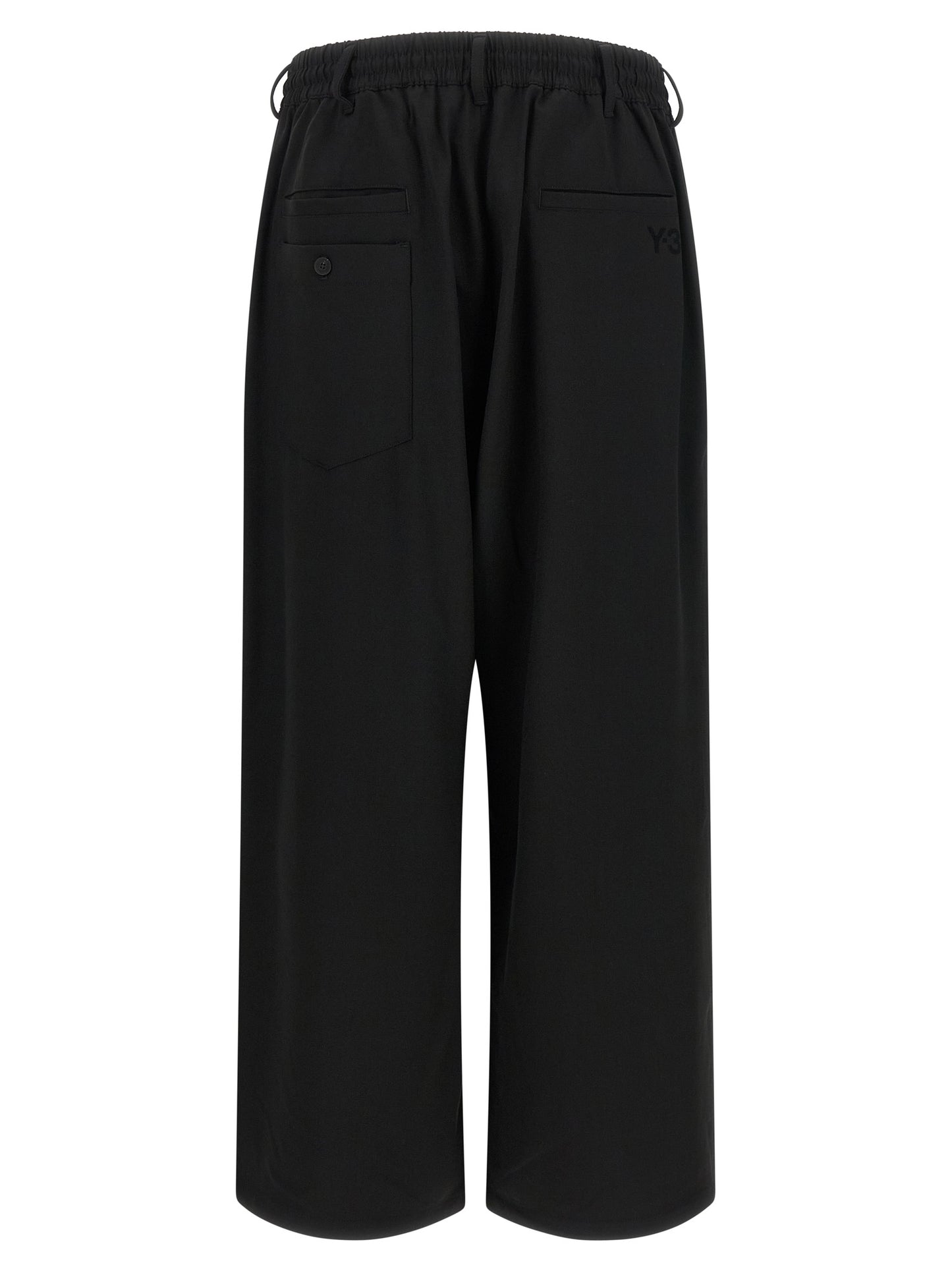 Black Wool Casual Pants