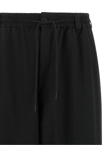 Black Wool Casual Pants