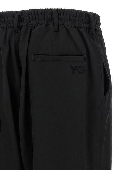 Black Wool Casual Pants