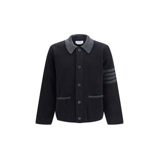 Black Wool Oves Aries Biker Jacket