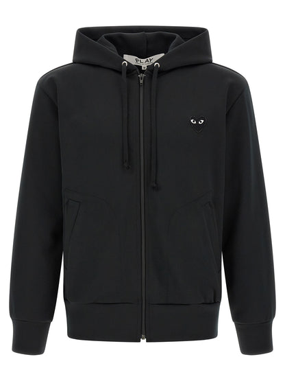 Black Polyester Cardigan