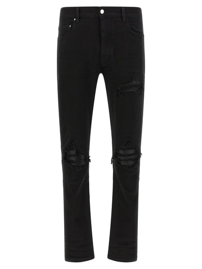 Black Cotton Slim Fit Jeans