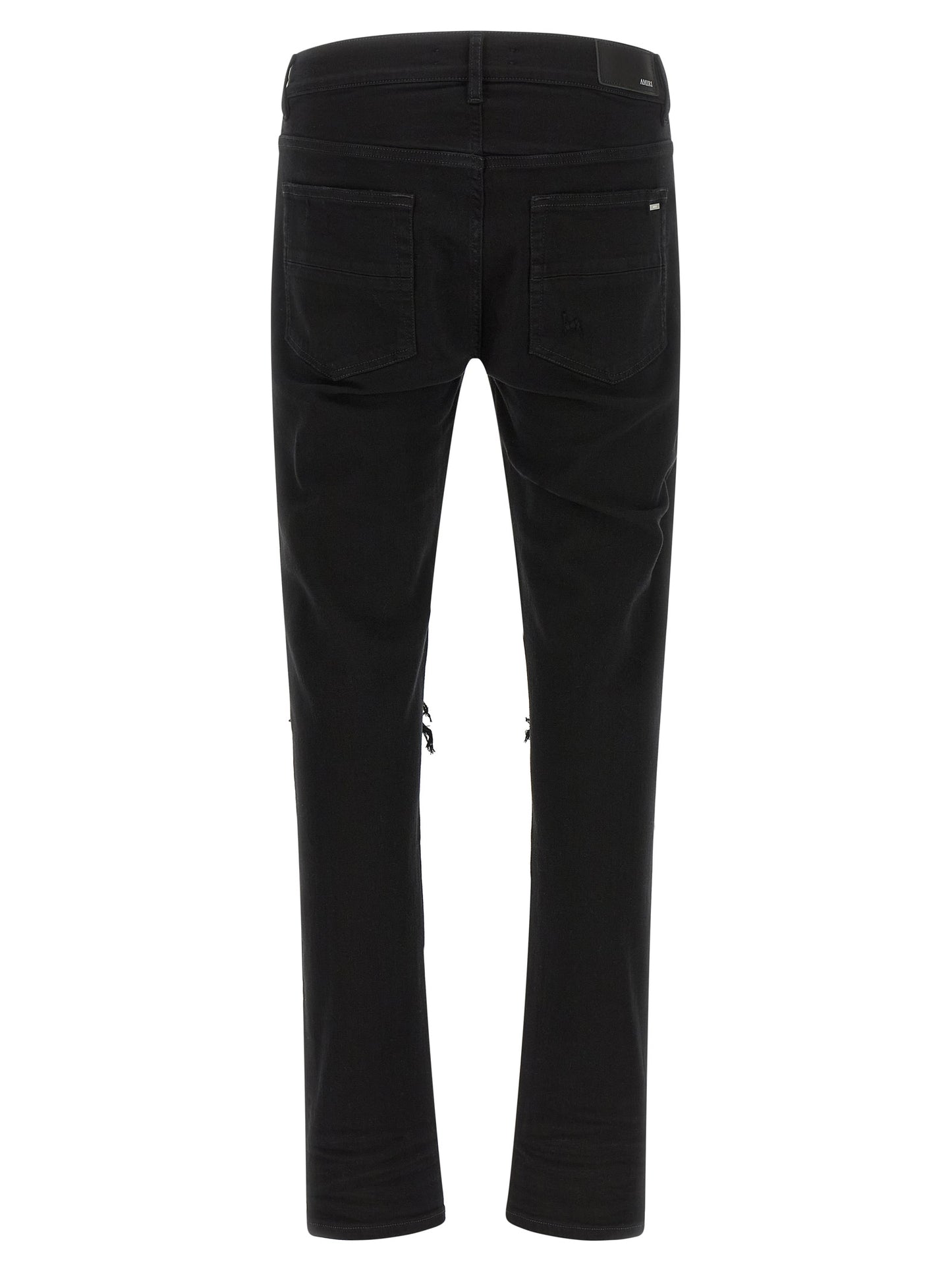 Black Cotton Slim Fit Jeans