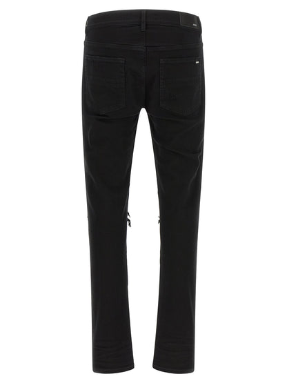 Black Cotton Slim Fit Jeans