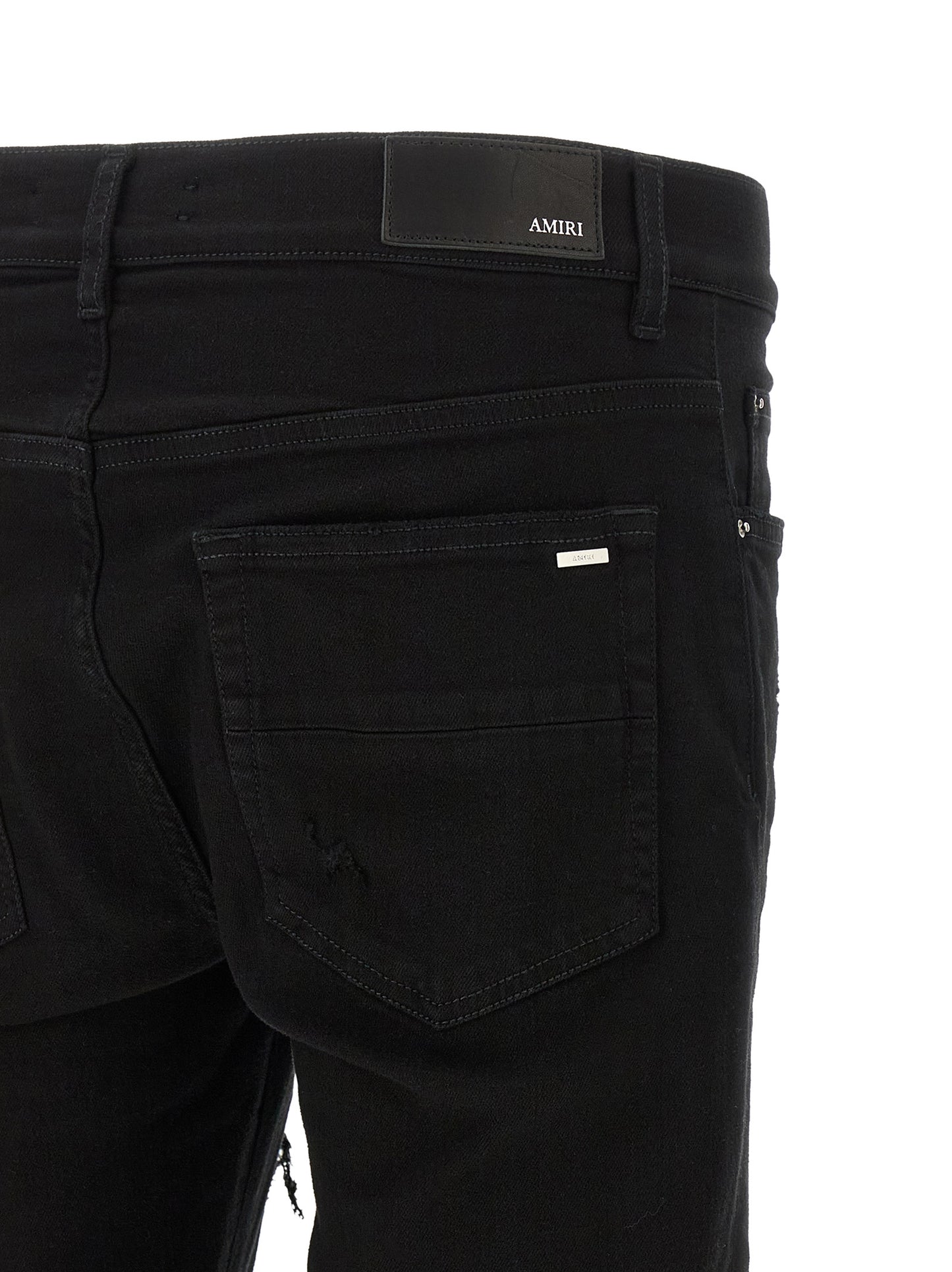Black Cotton Slim Fit Jeans