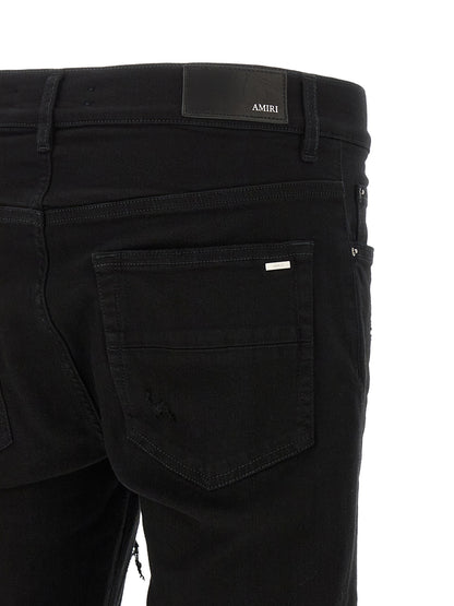Black Cotton Slim Fit Jeans