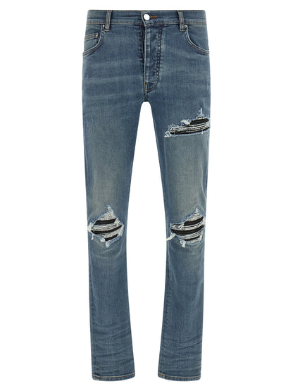 Blue Cotton Skinny Jeans
