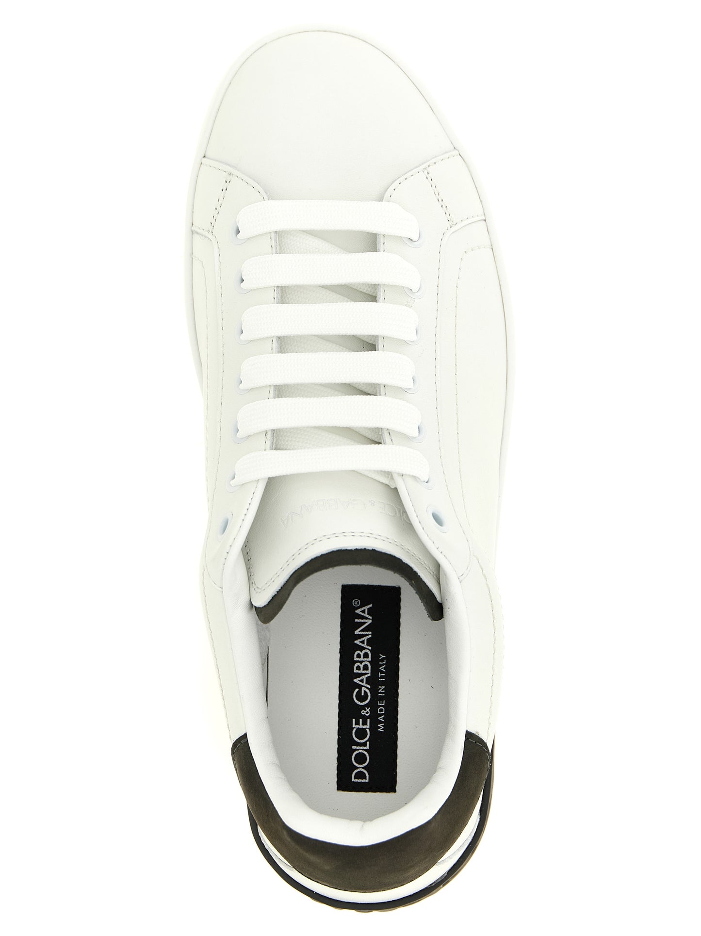White Calfskin Low Top Sneakers