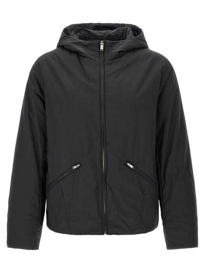 Black Cotton Full-Length Jacket