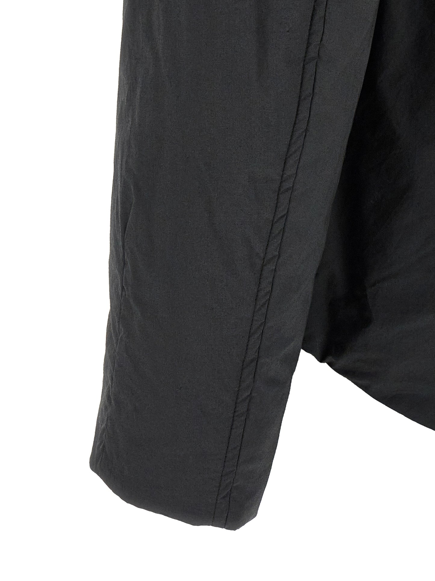 Black Cotton Full-Length Jacket