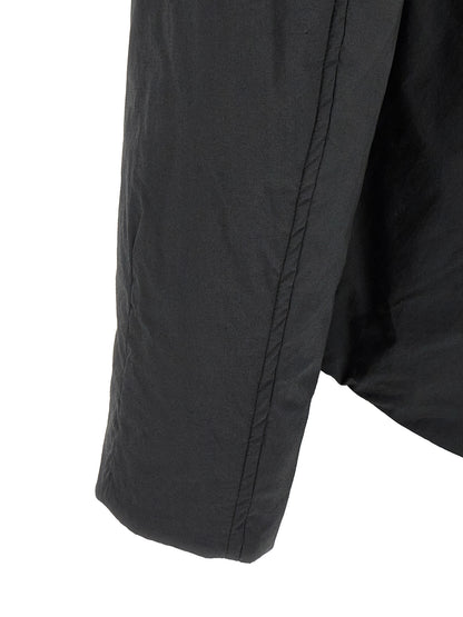 Black Cotton Full-Length Jacket
