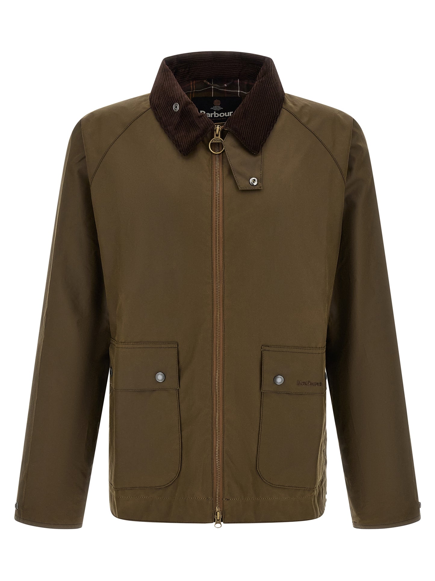 Brown Cotton Full-Length Jacket