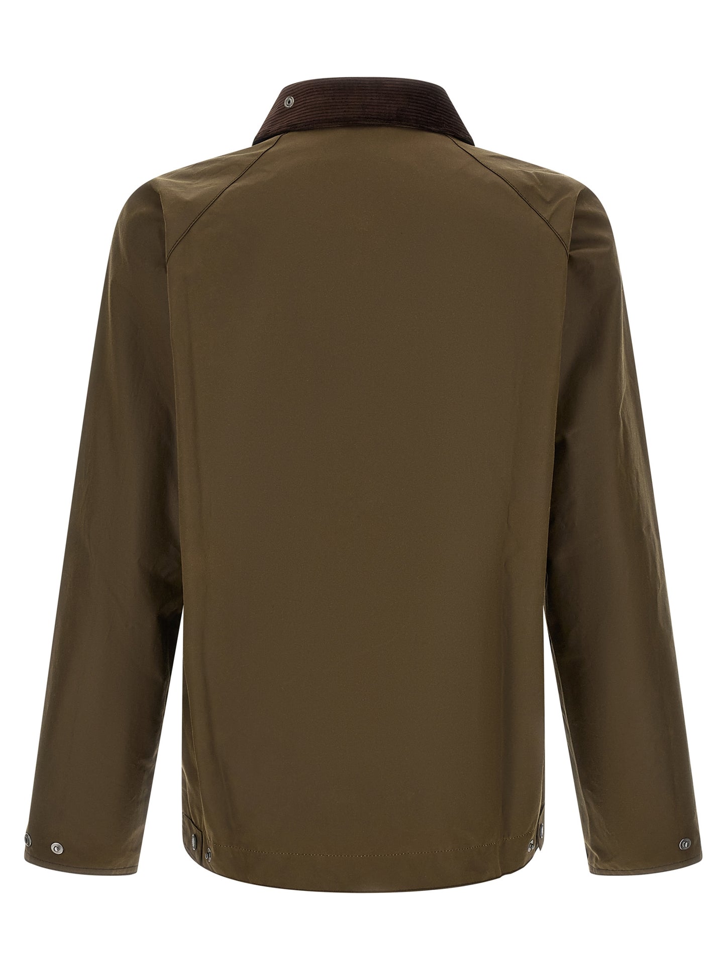 Brown Cotton Full-Length Jacket