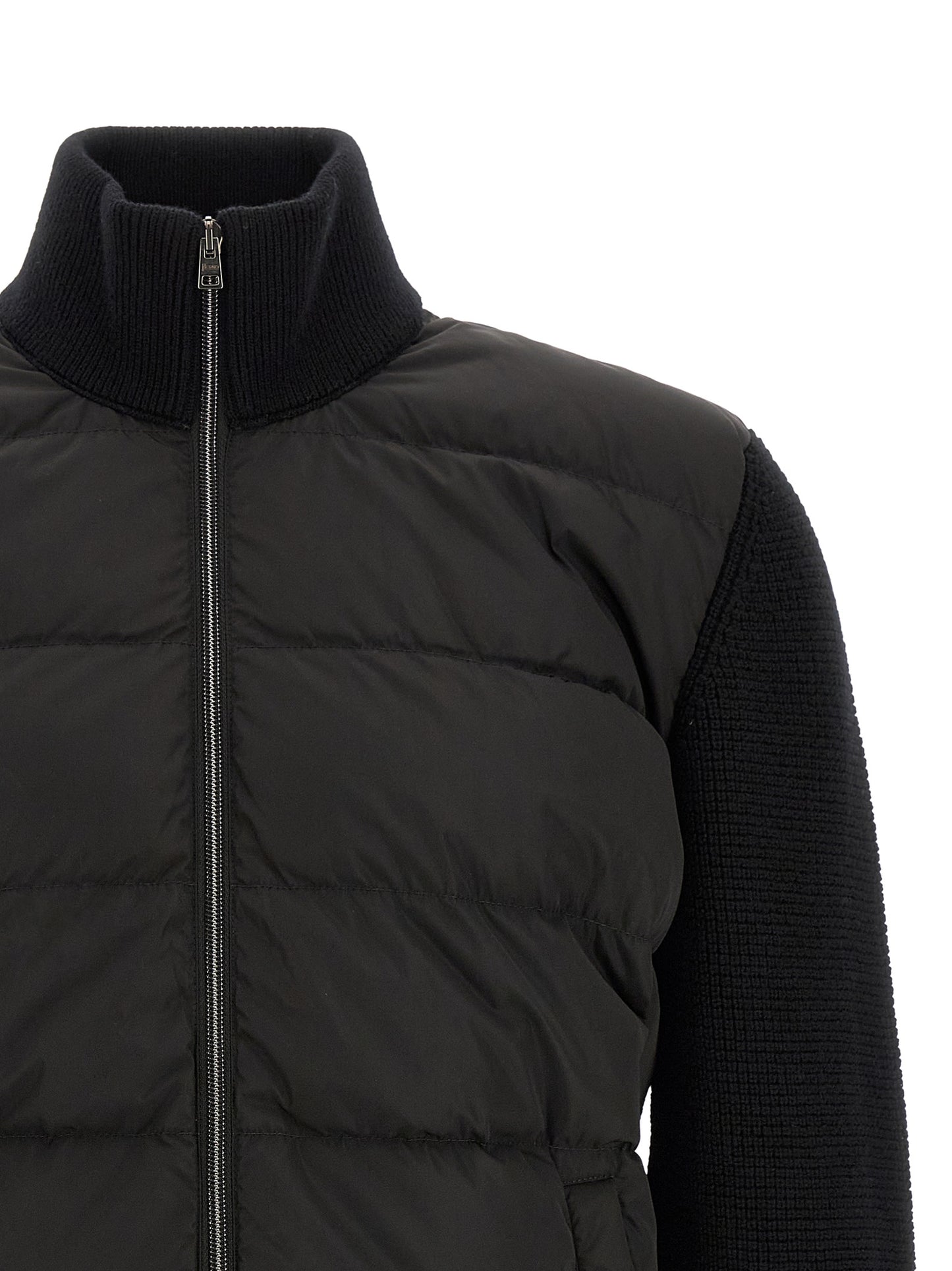 Black Wool Full-Length Jacket