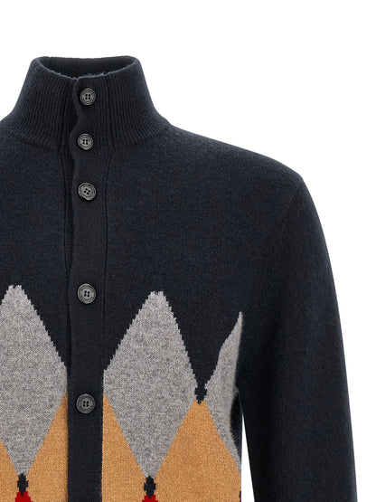 Blue Cashmere Cardigan