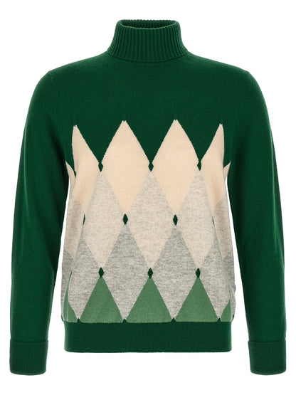Bicolor Cashmere Cardigan