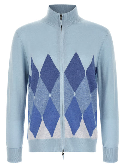 Blue Cashmere Cardigan