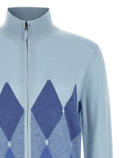 Blue Cashmere Cardigan
