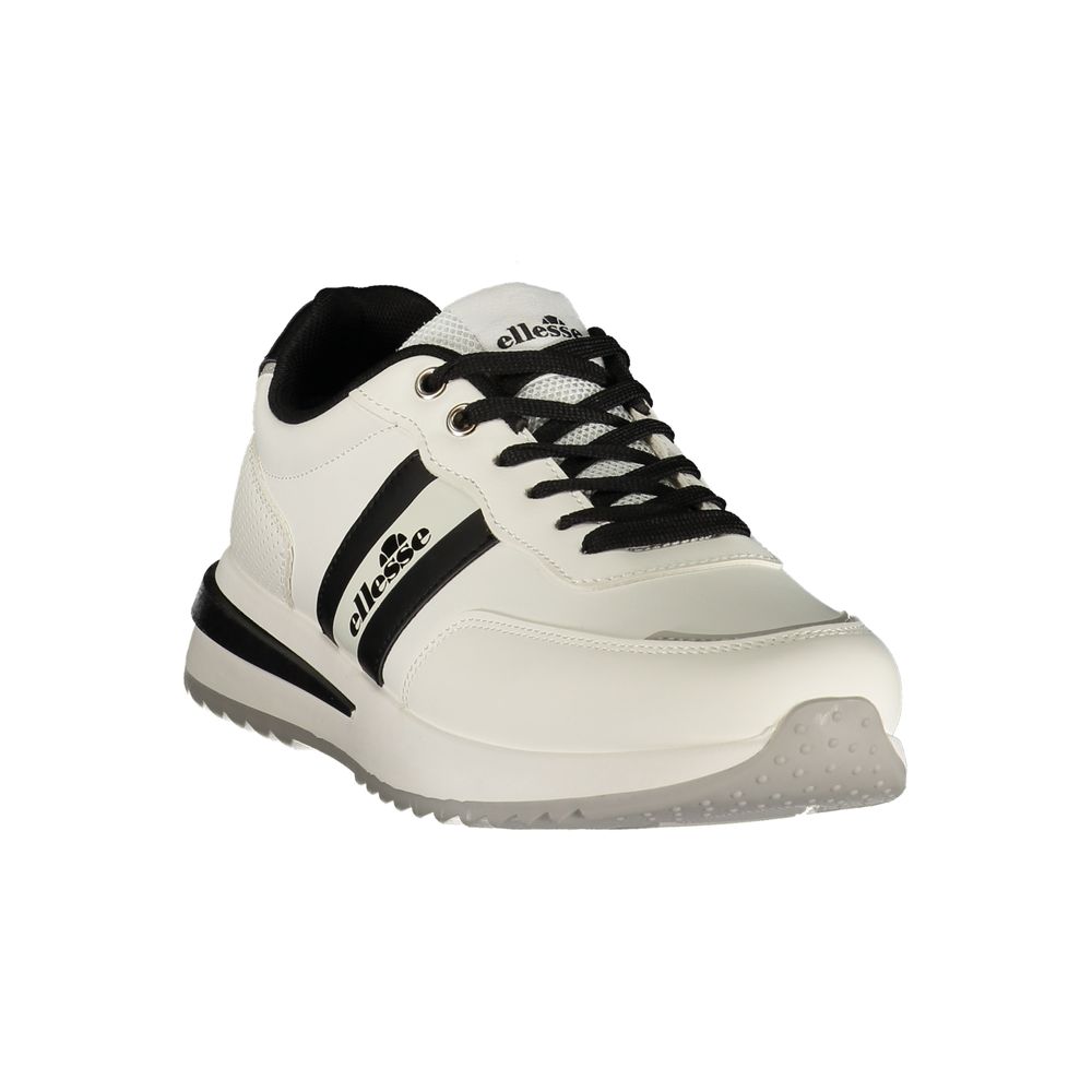 White Polyurethane Men's Sneaker