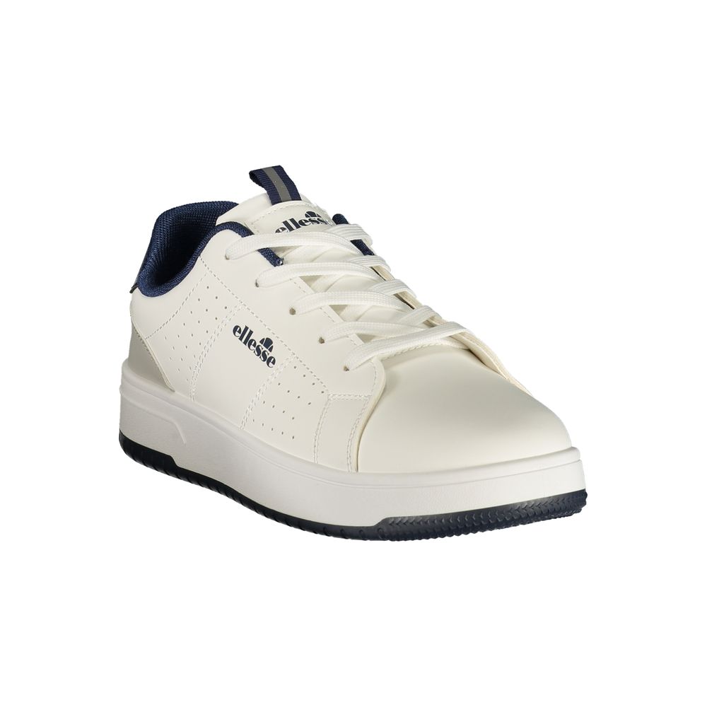 White Polyurethane Men's Sneaker