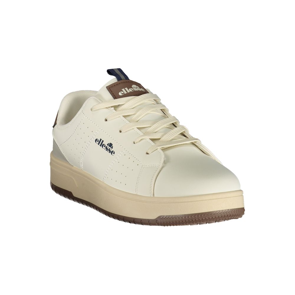 White Polyurethane Men's Sneaker