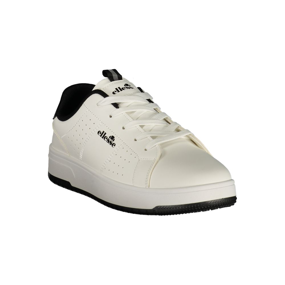 White Polyurethane Men's Sneaker