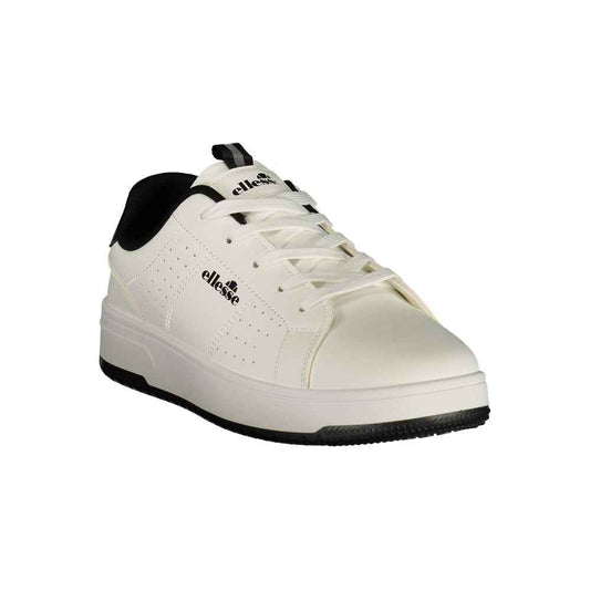 White Polyurethane Men's Sneaker