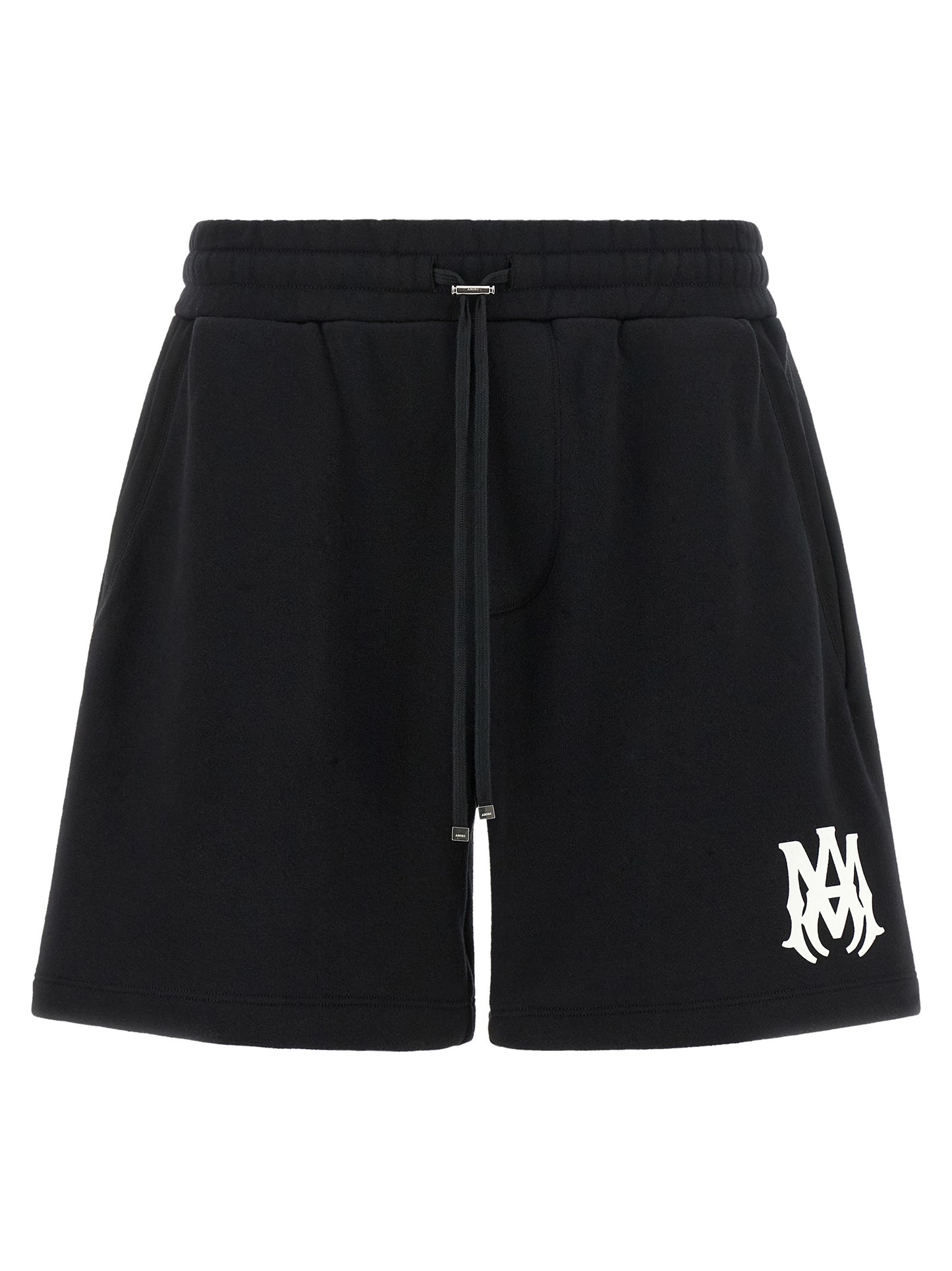 Black Cotton Bermuda Shorts