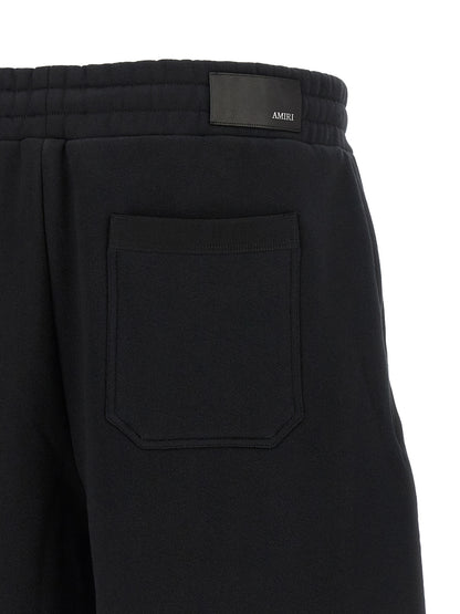 Black Cotton Bermuda Shorts
