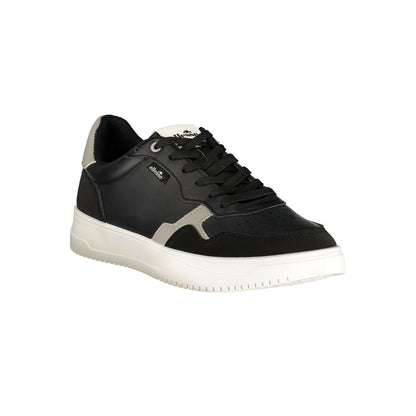 Black Polyurethane Men's Sneaker