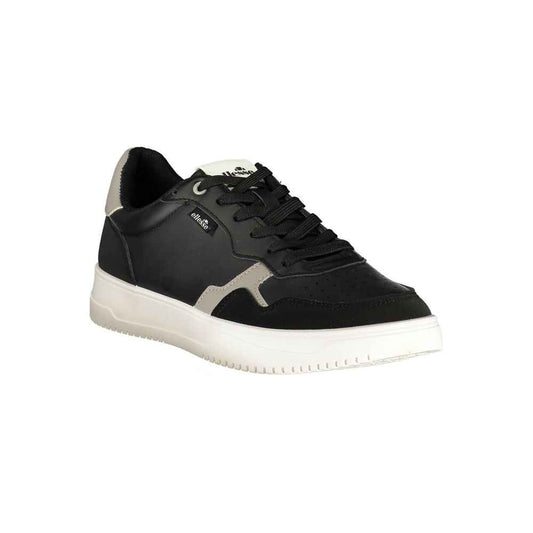 Black Polyurethane Men's Sneaker