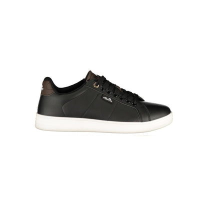 Black Polyurethane Men Sneaker