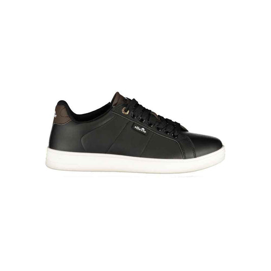 Black Polyurethane Men Sneaker