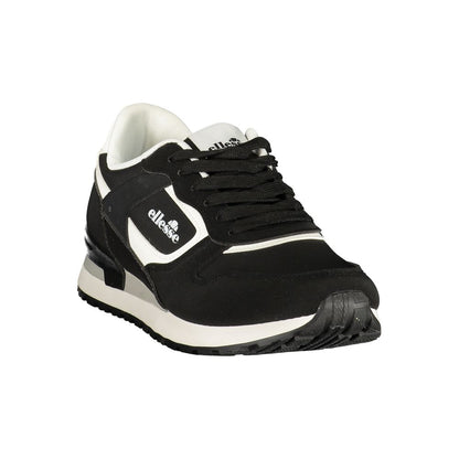Black Polyester Men's Sneaker