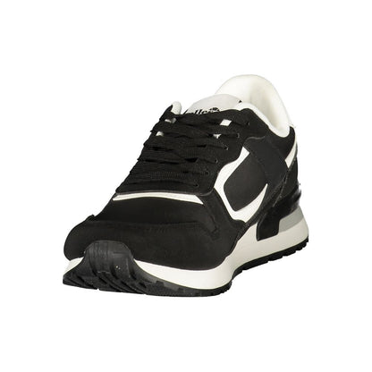 Black Polyester Men's Sneaker
