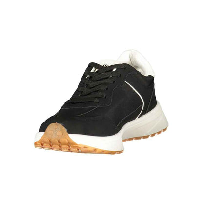 Black Polyester Men's Sneaker