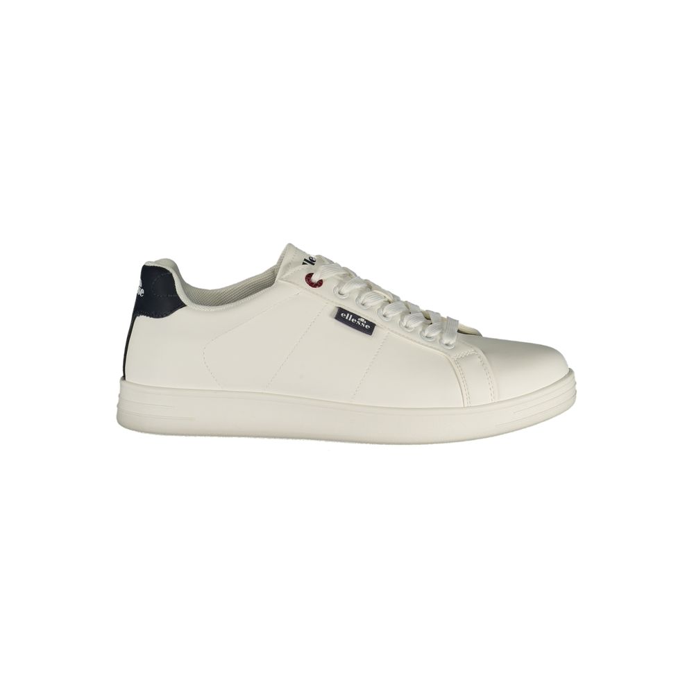 White Polyurethane Men's Sneaker