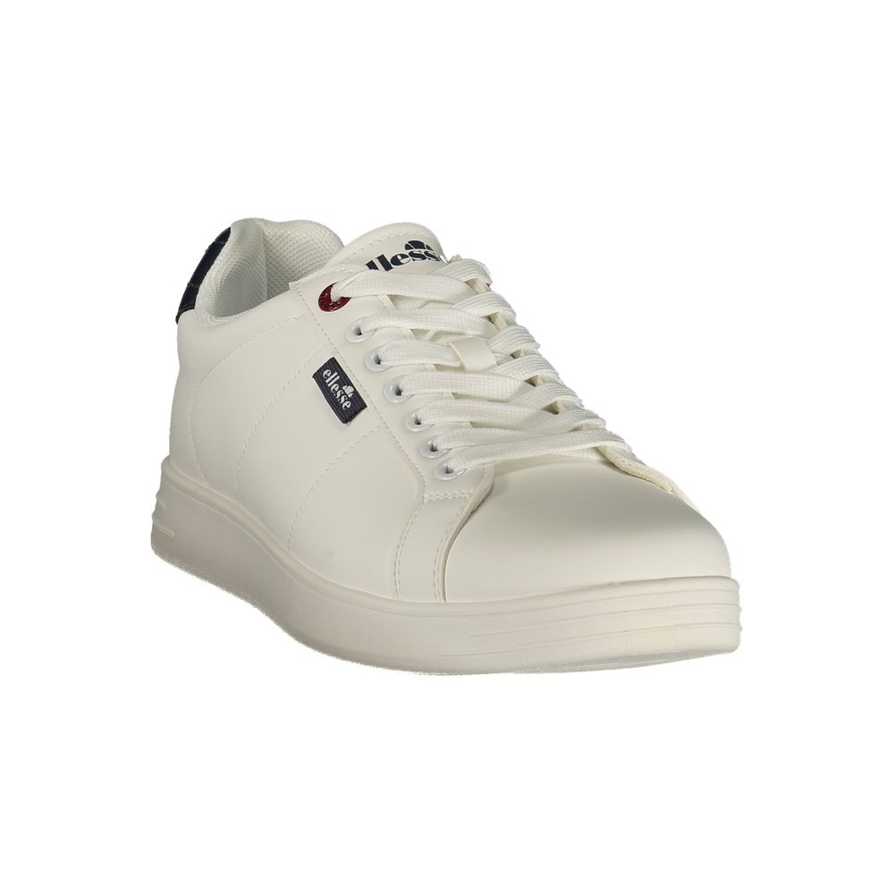 White Polyurethane Men's Sneaker