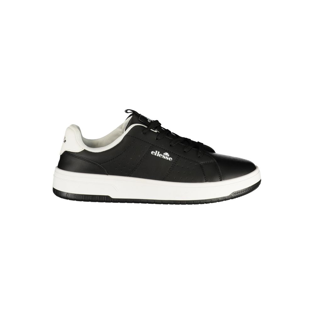 Black Polyurethane Men's Sneaker