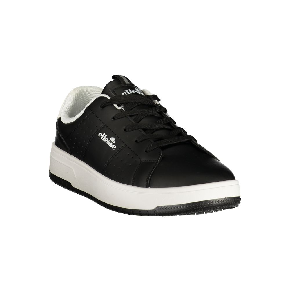 Black Polyurethane Men's Sneaker