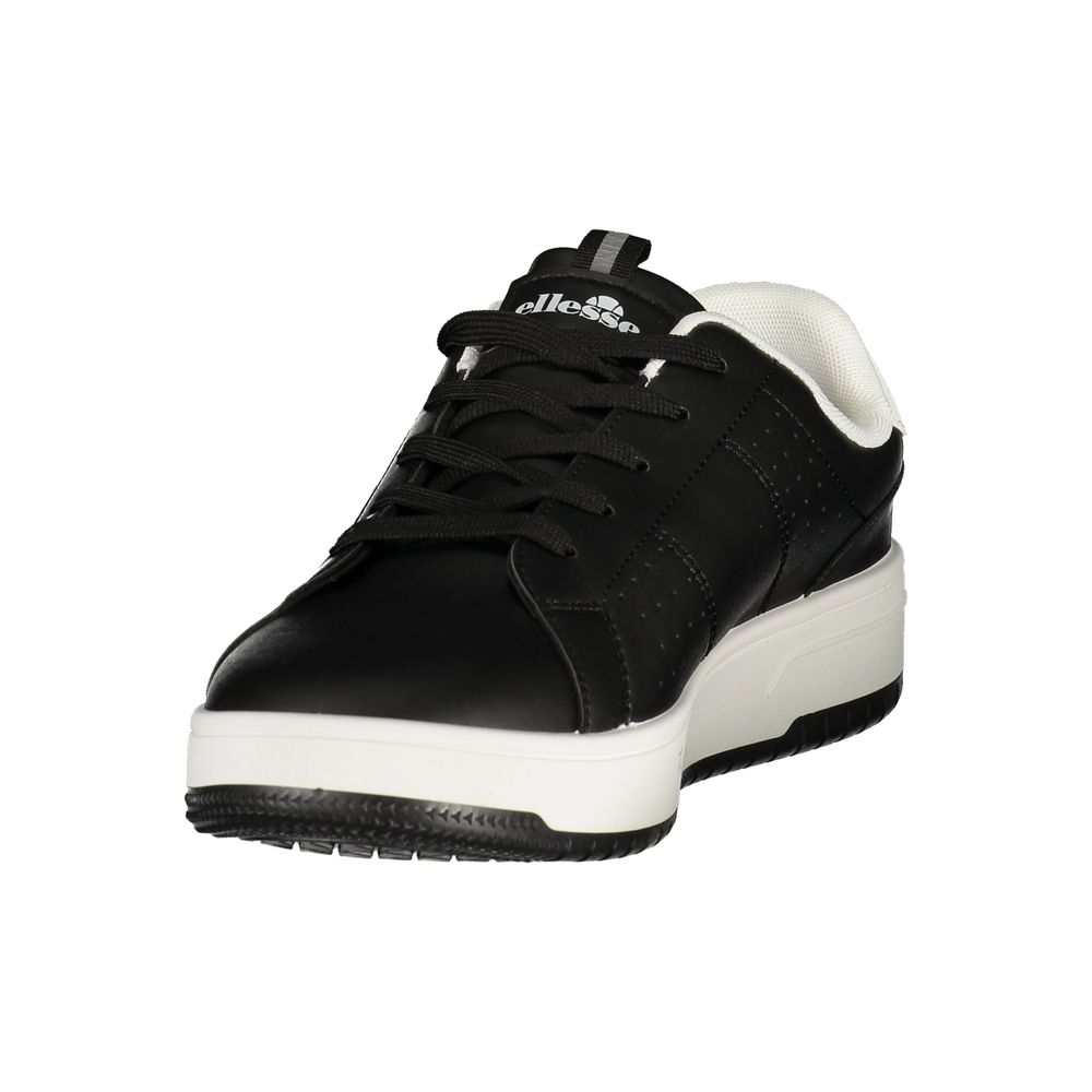 Black Polyurethane Men's Sneaker