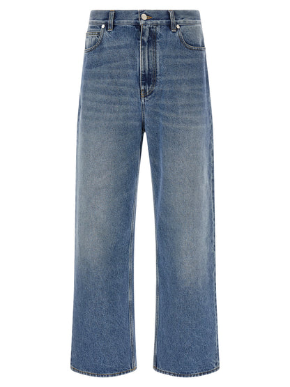 Blue Cotton Relaxed Fit Jeans