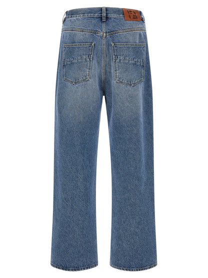 Blue Cotton Relaxed Fit Jeans