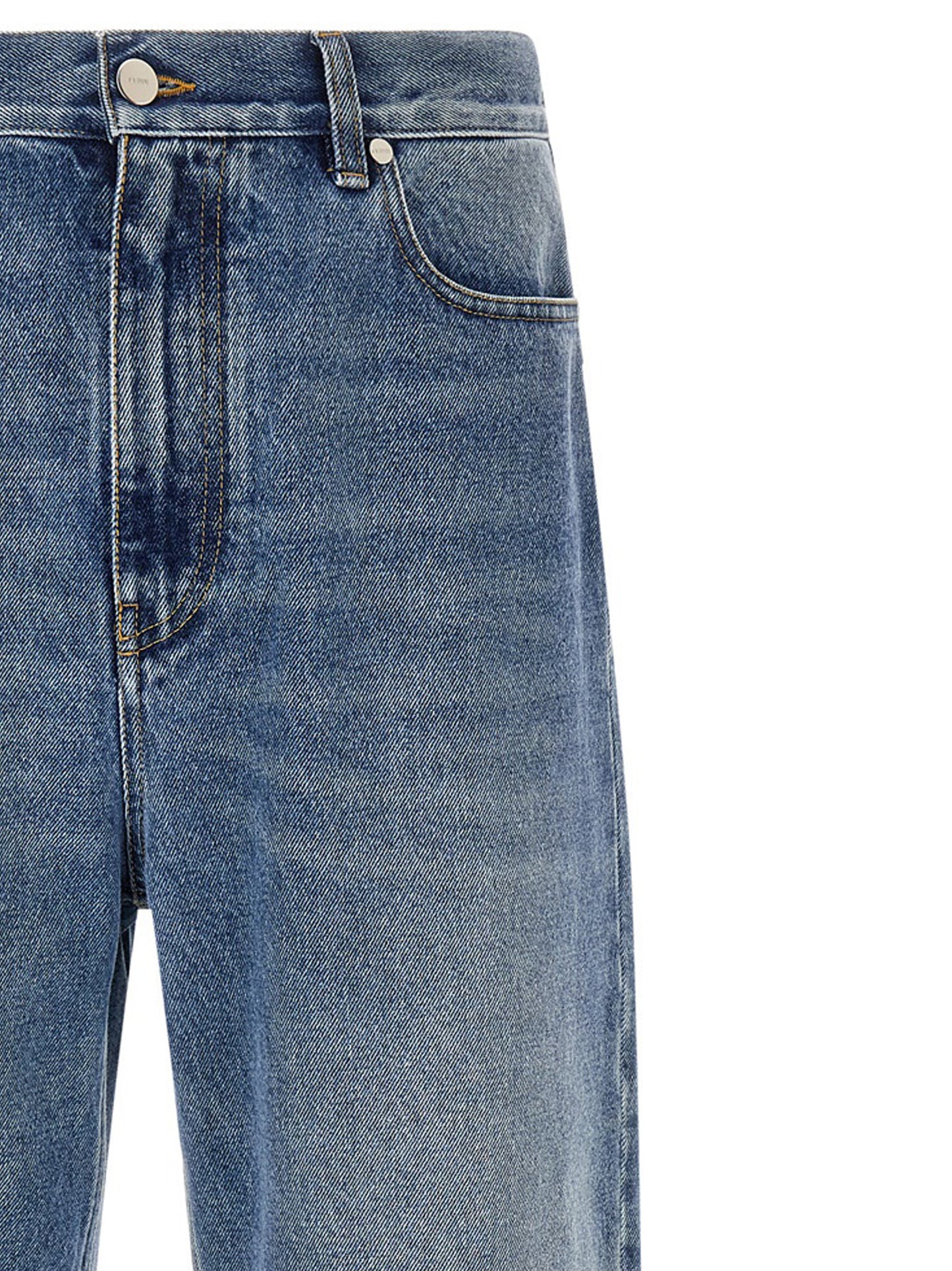 Blue Cotton Relaxed Fit Jeans